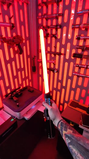 A quick ‪@KRSabers‬ Darth Vader MPP test fire #starwars #lightsaber #3dprinting #shorts