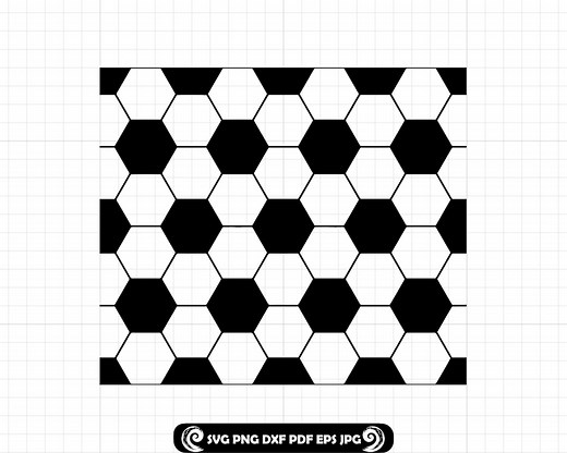 Soccer Ball Pattern SVG, Football Seamless PNG, Hexagon Sports Background DXF, Cut File for Cricut, Soccer Wall Design Template - Etsy