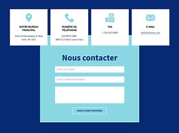 Contactez-nous formulaire et adresse - Modèle HTML par Nicepage