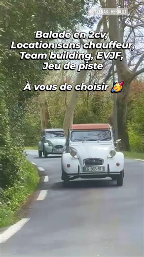 😁À vous de choisir parmi toutes nos offres : 👉Balade en 2cv 🧭Location sans chauffeur 🎉Team building 🎯Jeu de piste ♥️EVJF / EVG ✨️Vous voulez en savoir plus -> www.deuchefamily.fr #offre #offredumoment #reduction #promotion #balade #2cv #avec #sans #chauffeur #teambuildingevents #team #entreprise #séminaire #cohesion #jeu #jeudepiste #escapegame #evg #evjf #conduire #voiture #france🇫🇷 #herault #cadeaunoel #ideecadeau | 2cv Deuche Family
