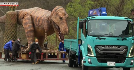 T-Rex models reappear in Fukui after winter storage | NHK WORLD-JAPAN News