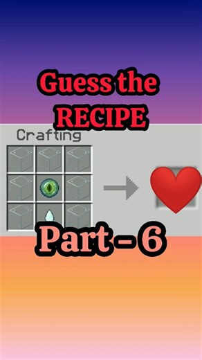 GUESS THE RECIPE IN MINECRAFT #minecraft #shorts
