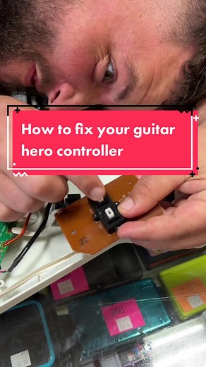 Fixing guitar hero controllers the right way 🎮 🕹#rad #retro #childhoodmemories #throwback #90s #90skid #80s #80skid #videogames #nintendo #playstation #nostalgia #guitarhero