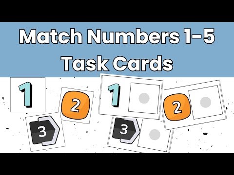 Match Numbers 1-5 Task Cards | TPT Video Preview for Special Ed Classrooms