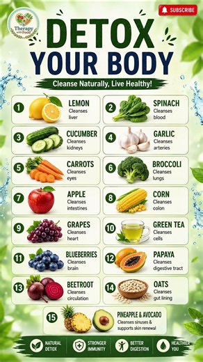 Unlock a Healthier You with These 15 Natural Detox Foods 🌸🍃 #naturalremedies #healthtips
