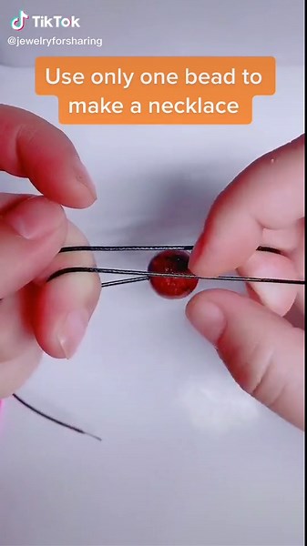 Teach you how to use one bead to make a necklace. #jewelry #necklace #handmade #foryourpage