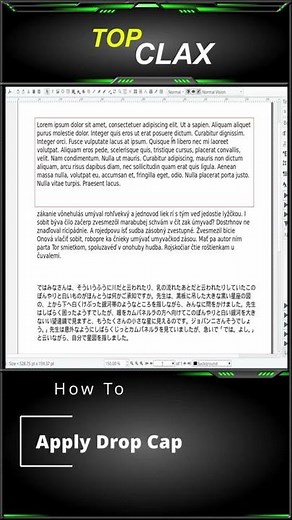 How to use Drop Caps in Scribus