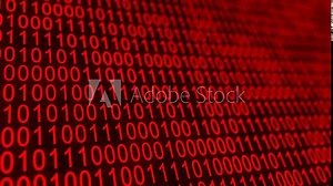 Hacker attack concept. Binary code. Zeros and ones on screen. Programming. Coding. Stock Video