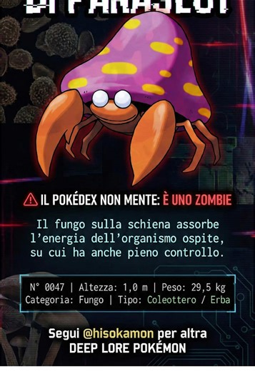 Parasect: il Pokémon corpo e fungo svelato