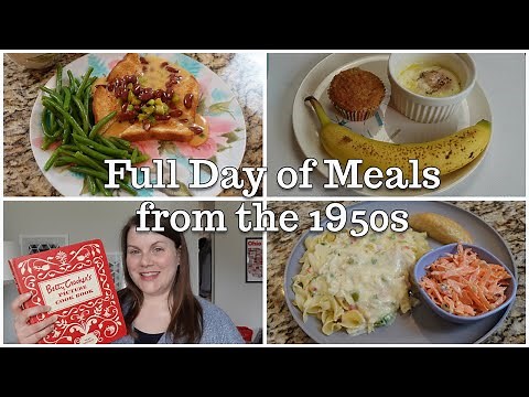 FULL DAY OF MEALS from the 1950s - Cooking Vintage Betty Crocker Recipes!
