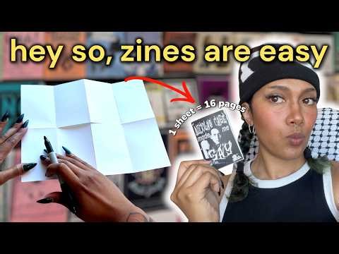 turn a BORING piece of paper into a 16 page mini zine (beginner friendly! ⋆.˚)