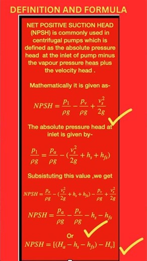 Net positive suction head NPSH#shortsvideo#education#shortsfeed#physics#tech#technology