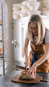 Gym? Nah. Dough-lympics: stretch, fold, rise, repeat workout 🏋️ 💫 #yegsourdough #sprucegrovesourdough #sourdoughmicrobakery | Living Loaf