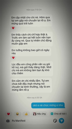 Đọc tin nhắn khách mà nhẹ lòng ghê 🫶 #manifest #luathapdan #feedback #thongdiepvutru #viral