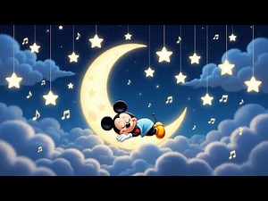 Mickey Mouse Sleep Music on the Moon 🌙🐭 | Baby Lullaby for Deep Sleep