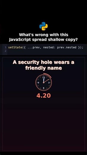 Whats wrong with this JavaScript spread shallow copy? #javascriptshallowcopy