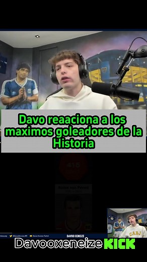 Davo reacciona a los máximos goleadores de la historia