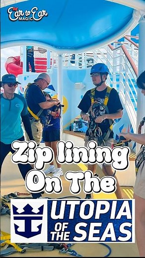 Zip Lining on the Utopia of the Seas #royalcaribbean