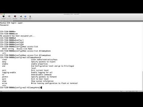 RUCKUS ICX - MAC Access Control Lists