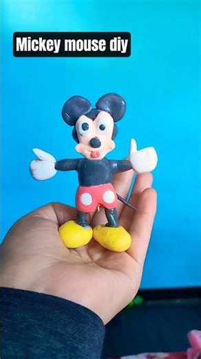Mickey Mouse Making with air Dry#clayart #clay #diycrafts #shortvideo #shorts #viral #trending #art