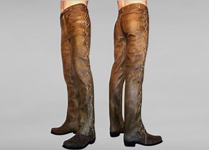 Men Western Cowboy Style Leather Pant Side Laces Distress Brown Leather Pant, Men Biker's Leather Pant, Riding Pant, Mountain Leather Pant - Etsy