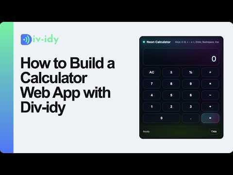 How to Build a Calculator Web App with Div-idy