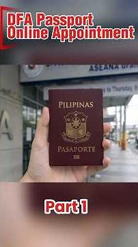 PART 1 - Paano mag-book ng passport appointment online (DFA Philippines)🇵🇭 #passportguide #ValidID