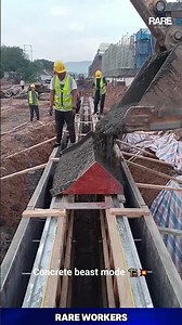 This excavator pours concrete with insane precision 🔥🛠️