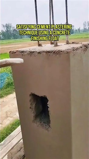 Satisfying Cement Plastering Technique Using a Concrete Finishing Float