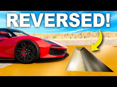 CARS vs REVERSE SPEEDBUMPS! - BeamNG
