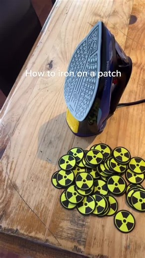 How to iron on a patch link in bio!!! #radiationbadge #xray #xrayshop #xraymarkers #fyp #foryou
