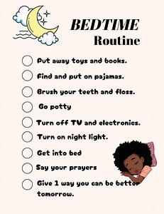 Bedtime Checklist - Etsy