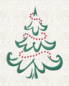 Christmas Tree Embroidery Design - Etsy