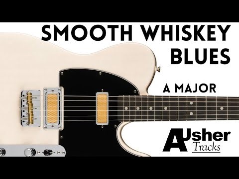 Smooth Whiskey Blues Guitar Backing Track Jam in A major