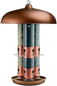 Perky-Pet 7103-2 Copper Finish Triple Tube Bird Feeder