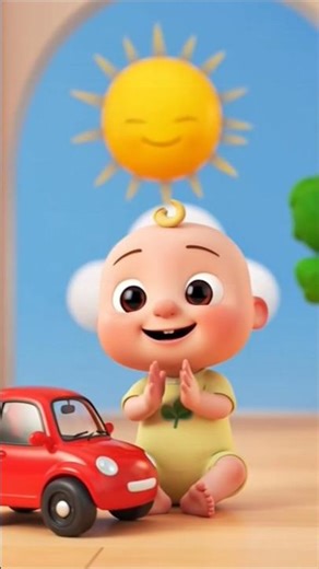 Cute Baby and Red Car 🚗✨ Quvnoq Bolakay #shorts