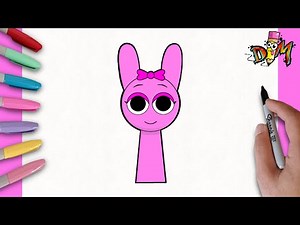 How to Draw SPRUNKI INCREDIBOX ( PINKI ) como dibuja a pinki de sprunki incredibox