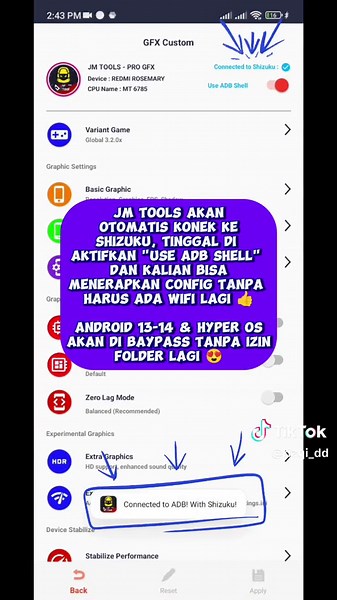 Tutorial ADB Shell di JM TOOLS: Tanpa dan Pakai Shizuku