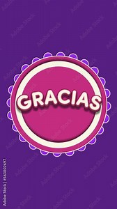 Gracias animadas para terminar o dar inicio a una presentación o reel tonos magenta