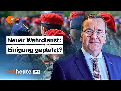Streit um neuen Wehrdienst: Union und SPD sagen Pressekonferenz ab | ZDFheute live
