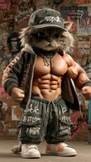 Cat Animation | Cat #Ai | Cat muscle surge #muscle #viralvideo #shorts