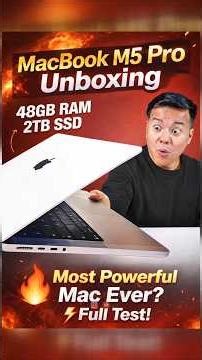 MacBook M5 Pro Unboxing 🔥 Most Powerful Mac Ever? ⚡ Full Test