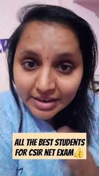 All the best for csir net exam 👍