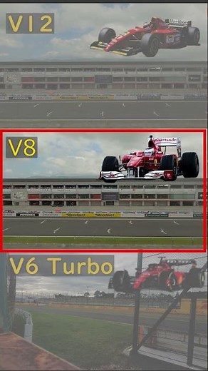 【比較】F1フェラーリのエンジン音、3時代聞き比べ！/ F1 Ferrari Engine Evolution: From V12 to V6 Turbo#shorts