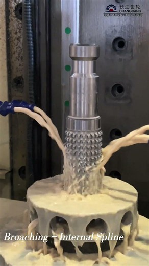 Spline Broaching#InternalSpline #Broaching #GearManufacturing #PrecisionMachining #TransmissionParts