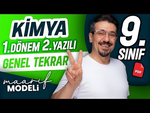 9.sınıf kimya 1.dönem 2.yazılı 2025-2026 Maarif Model | Genel tekrar