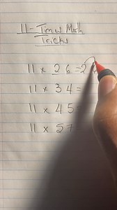12K views · 37 reactions | 11 times multiplication tricks #math #11 #timetable ✅ | Professor_1o1 | Facebook