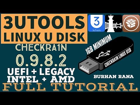 [3uTools-Linux U Disk] Checkra1n 0.9.8.2 Linux Live USB | INTEL + AMD | LEGACY + UEFI | Windows PC