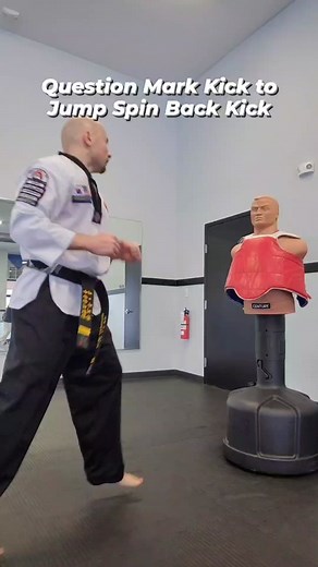 Effective Question Mark Kick Taekwondo Jump Spin Back Kick Tutorial