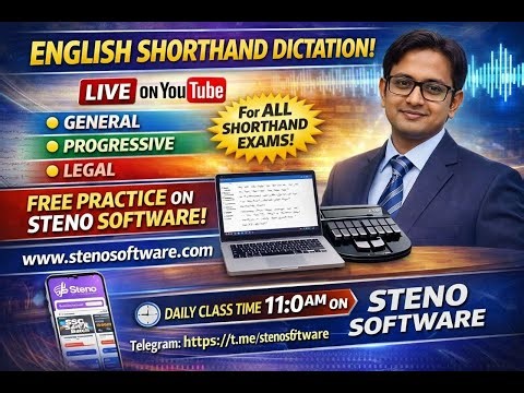 Live English Shorthand Dictation @stenosoftware